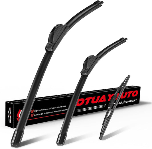 OTUAYAUTO Premium Windshield Wiper Blades - Replacement for Chevrolet Traverse 2018-2023 - Precision Fit, All-Weather Performance, Front and Rear Wiper Blades, Hook - 24"+20"+10" (Pack of 3)