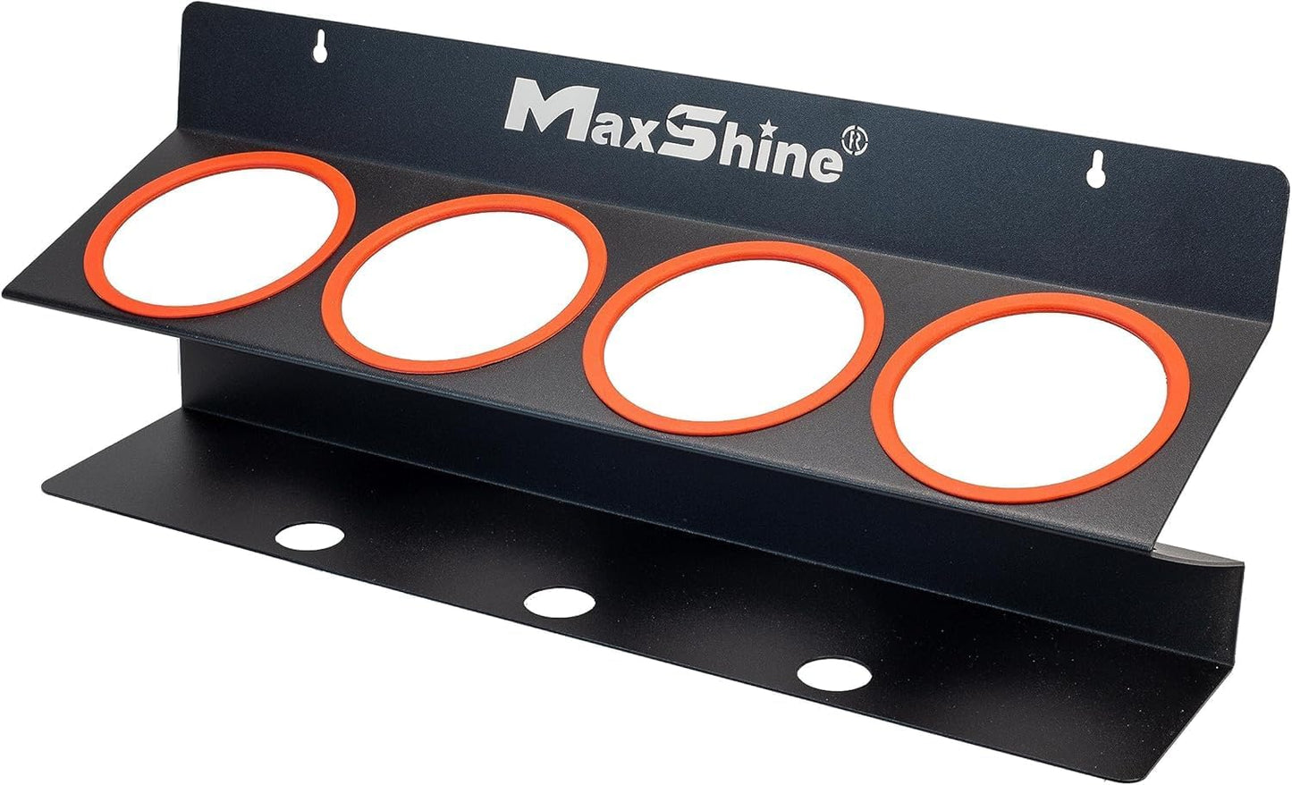 Maxshine Universal 4 Pack Spray Bottle Holder (16oz/34oz) - Holds 7 IK Trigger Sprayers with 3 Small Holes, Sturdy & Lightweight Wall-Mounted Organizer for Detailing Accessories, Easy to Install