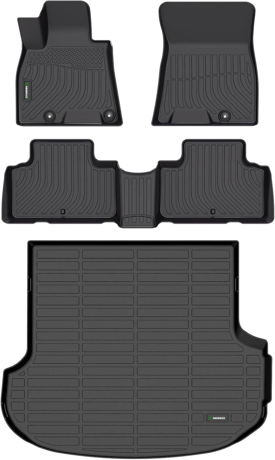 ANBINGO®-Floor Mats & Cargo Liner for Genesis GV80 2021-2026 5 Seats (Not Fit Coupe) All Weather Protection TPE Heavy Duty Non-Slip Automotive 2026 GV80 Floor Liners Accessories, Black