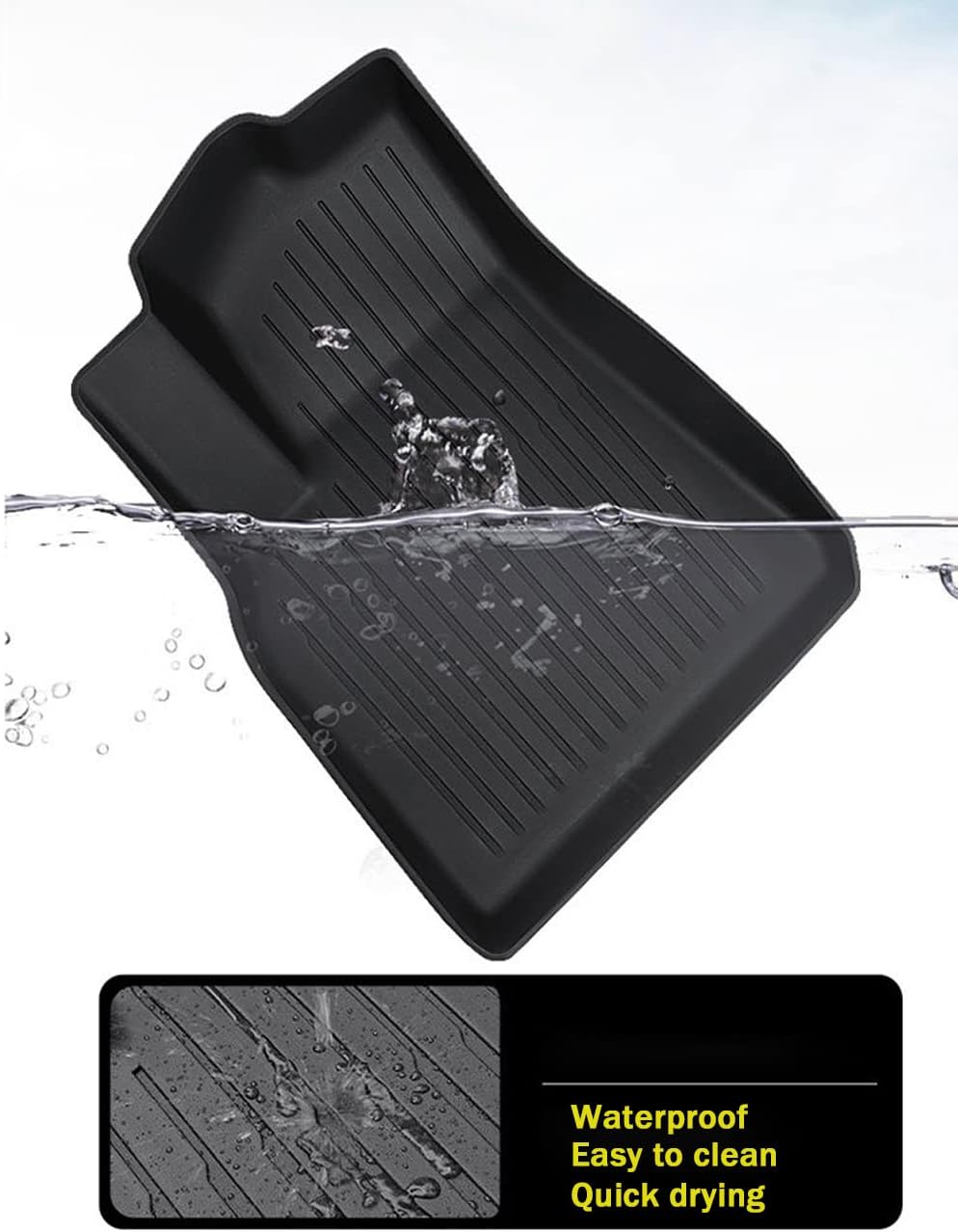 CRV Floor Mats Compatible with 2023-2026 Honda CR-V，All Weather Protection Waterproof Durable Anti-Slip Odorless Custom-fit TPE Floor Liner Front and Rear Row Set