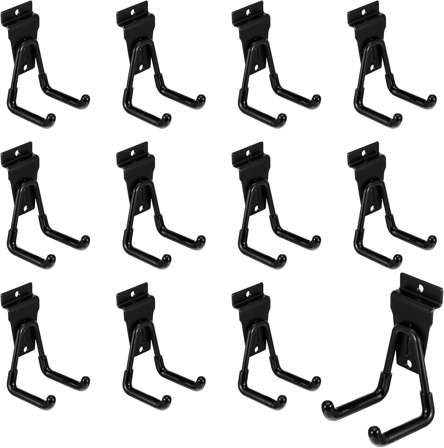 12 Pack Slatwall Hooks Heavy Duty Slatwall Accessories Garage Slatwall Hooks and Hangers Small U Hook