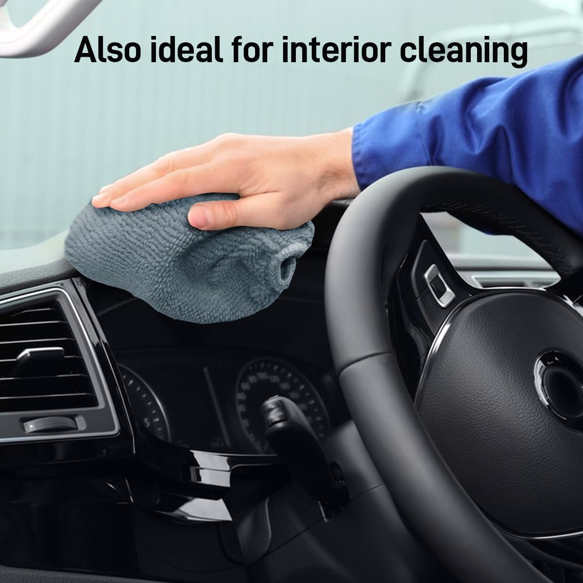 XINDELL 5 Pack Microfiber Pads – Replacement Heads Cover for Xindell Windshield Cleaner Tools. Washable & Reusable Triangle Pads (Grey). Fits Window Reach Tool - Handle Not Included