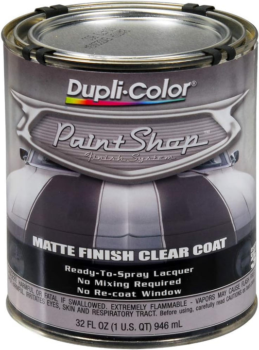 Dupli-Color BSP307 Paint Shop Finish System Clear Coat – Matte Clear - 32 oz. Automotive Paint, 1.00 Quart (Pack of 1)