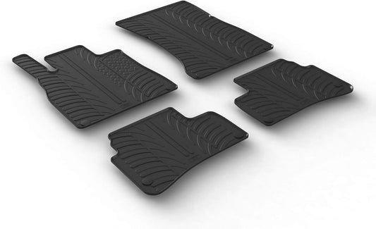 Gledring USA Custom fit All-Weather Rubber Floor mats Compatible with Mercedes Benz S-Class Sedan W222 (for S500, S550 S63 AMG) 2014-2020, No Trimming Required, Protects from Rain, Mud and Snow.