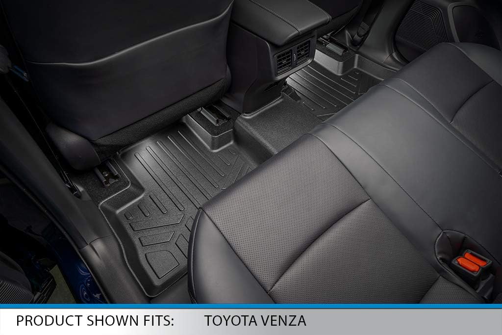 SMARTLINER Custom Fit All Weather 2 Row Floor Mats Liner Set Compatible with 2021-2024 Toyota Venza