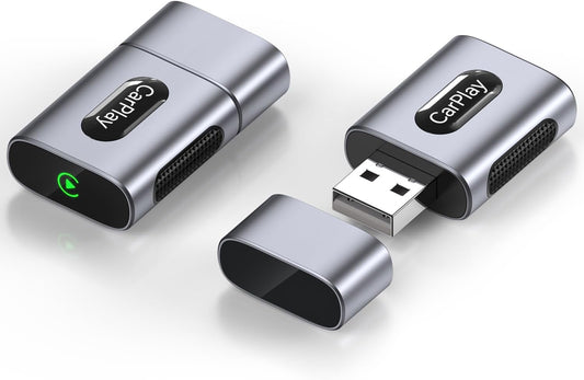 Wireless CarPlay Adapter for iPhone, 3X Faster Auto-Connect, No Lag, Plug & Play with Bluetooth 4 & WiFi 6, Mini Dongle, Includes USB & USB-C Extension Cable, Stable Wireless Conversion