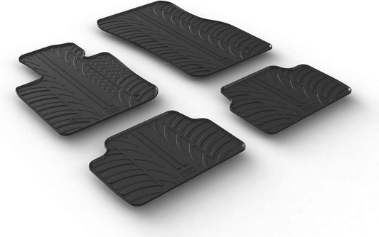 Gledring USA Custom Fit All-Weather Rubber Floor Mats Intended for Mini Cooper Hatch (5 Door) F55 2015-2022, No Trimming Required, Tailored Custom Fit, Protects from Rain, Mud, & Snow