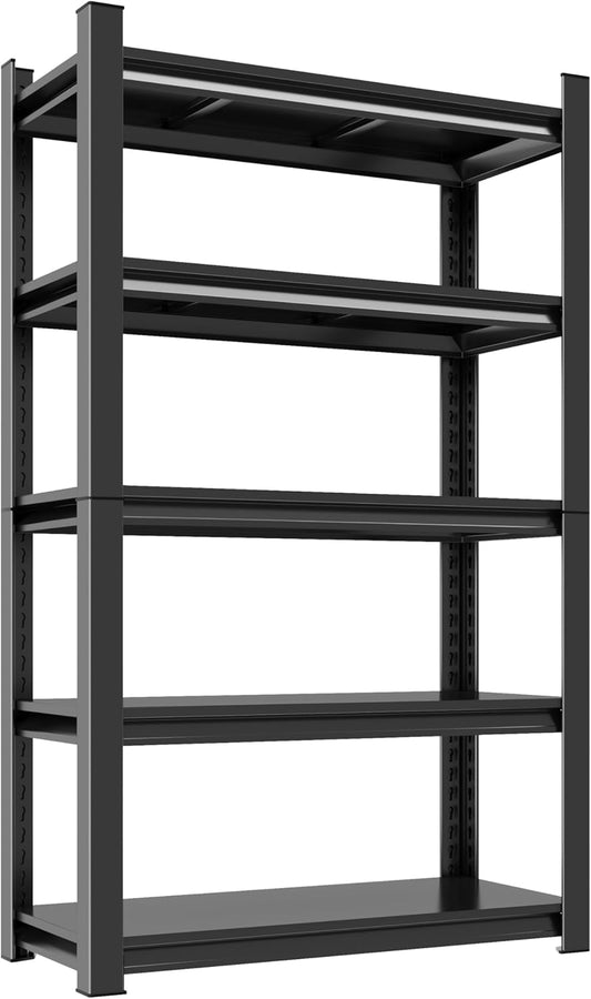 Metal Garage Shelving Unit, Heavy Duty 5-Tier Adjustable Storage Rack, Steel Shelving,2000 lbs Capacity, Industrial Shelves for Heavy Tools and Equipment (5-Tier 63" H x40 W x 14" D)