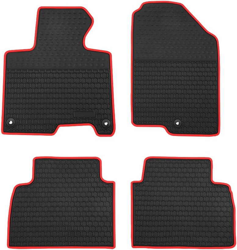 Car Floor Mats Custom Fit for Kia Sportage 2023 2024 2025（Non Hybrid） Odorless Washable Heavy Duty Rubber (All Weather) Floor Liners Set Red