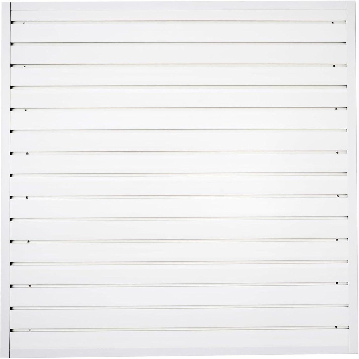 Slatwall Panel Garage Organizer Heavy Duty Wall Mounted, PVC Slat Panels Home Storage System, Tool Organization Peg Board 4ft by 4ft (White)