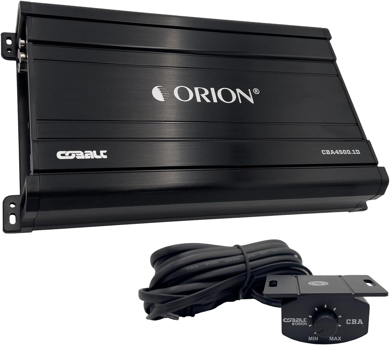 Orion Cobalt CBA4500.1D Monoblock 1-Channel Class D Amplifier for Car Subwoofer, 4500W, 2/4 Ohm Stable, Adjustable Low Pass & Subsonic Filter with Bass Boost, MOSFET Power Supply, Bass Knob Included
