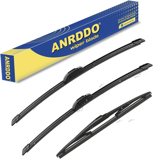 3 wipers Replacement For 2014 2015 2016 2017 2018 2019 2020 2021 Jeep Cherokee Original Equipment Windshield Wiper Blades Set 26"+18"+14" (Set of 3) U/J HOOK