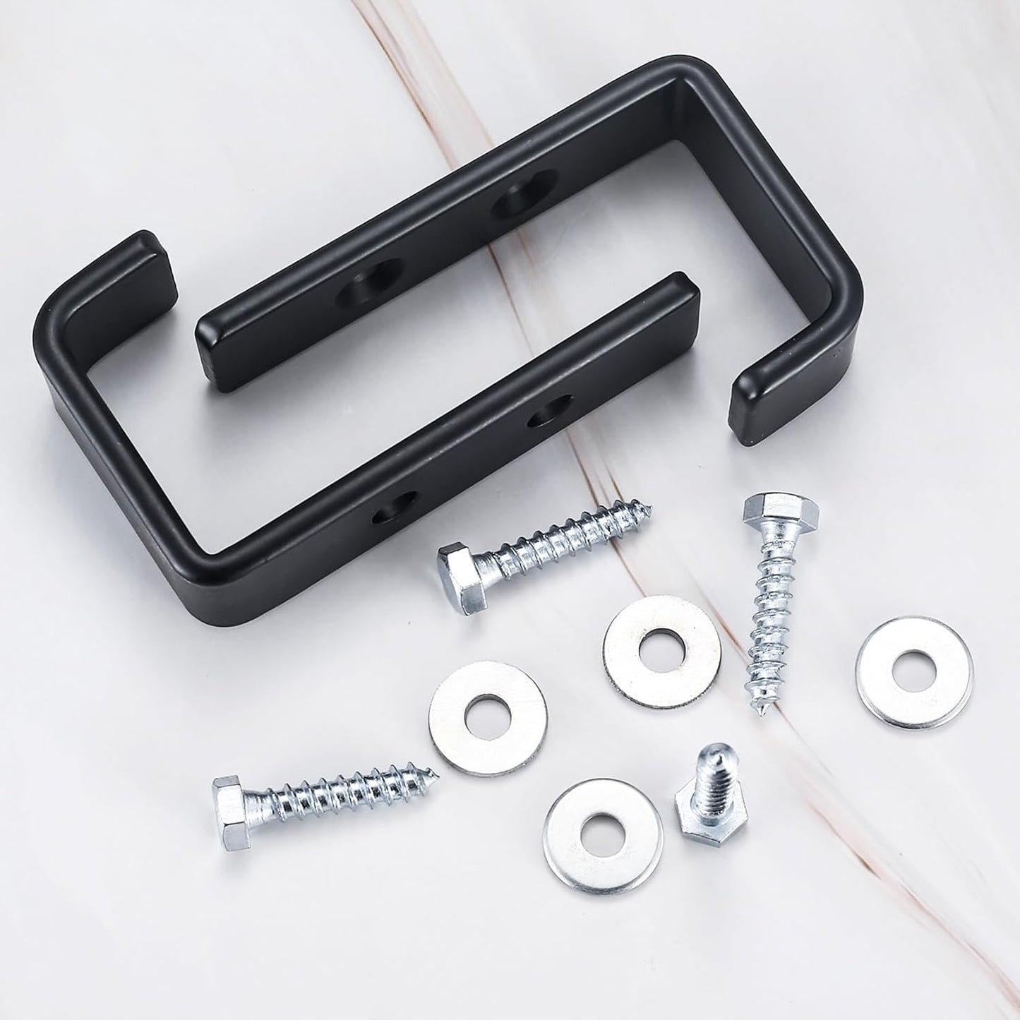 Heavy Duty Garage Hooks for Hanging, 2pcs Black Garage Storage Wall Mount J Hook Heavy Duty, J Utility Hooks for Extension Cord Tool Cable, Clothes, Keys Hook (2Pcs)