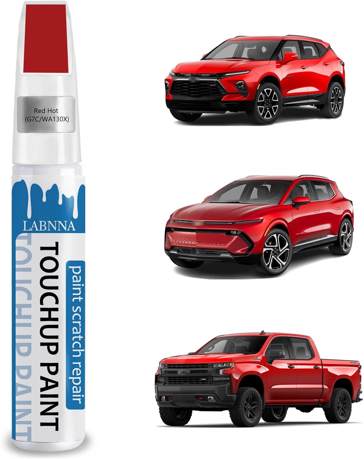 Red Hot(G7C/WA130X) Touch Up Paint for Chevrolet-Exact Match 2 in 1 touchup Paint Pen for Chips and Nicks Repair Car Paint Scratch Repair Kit