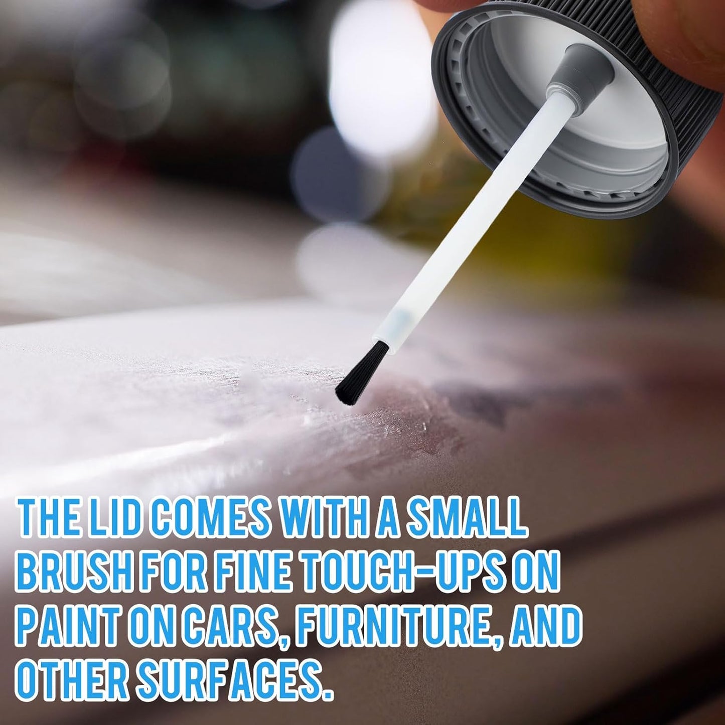 Mumufy 30 Pcs Touch up Paint Bottles with Brush and Lid Empty Touch up Bottle with Mixing Balls 2 oz Fluid Capacity Leftover Paint Container for Car Scratches Repair (Black,Blue)