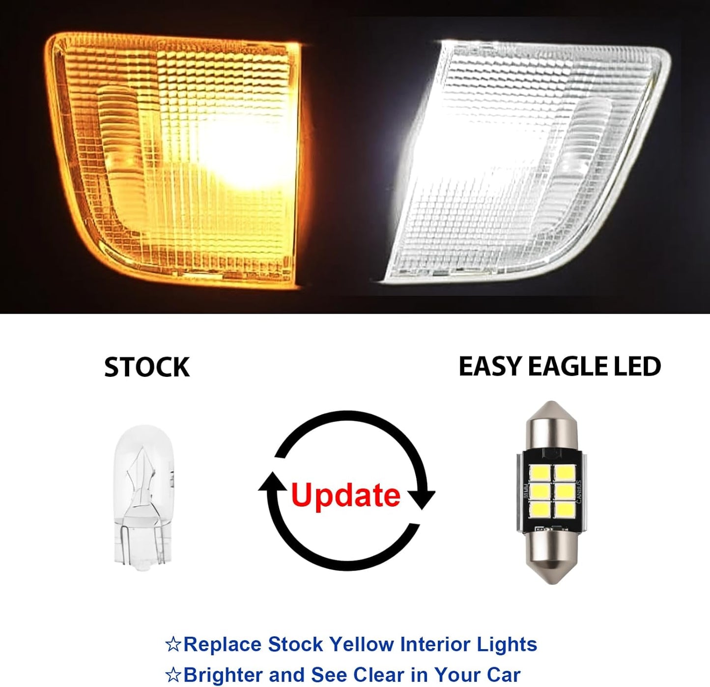 EASY EAGLE LED Interior Car Lights for Honda-Pilot-2009-2015: 17 Piece Kit White LED Light Bulbs - Super Bright 6000K + Install Tool