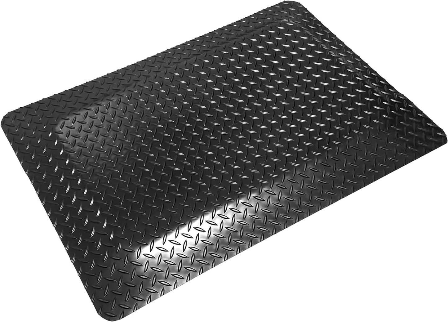 Rhino Mats, American Classic Diamond Anti-Fatigue Mats, Industrial Ergonomic Comfort Standing Mat for Work, Home, Garage, Office, Kitchen or Anywhere (Black 9/16" Thick, 3 FT. x 24 FT.)