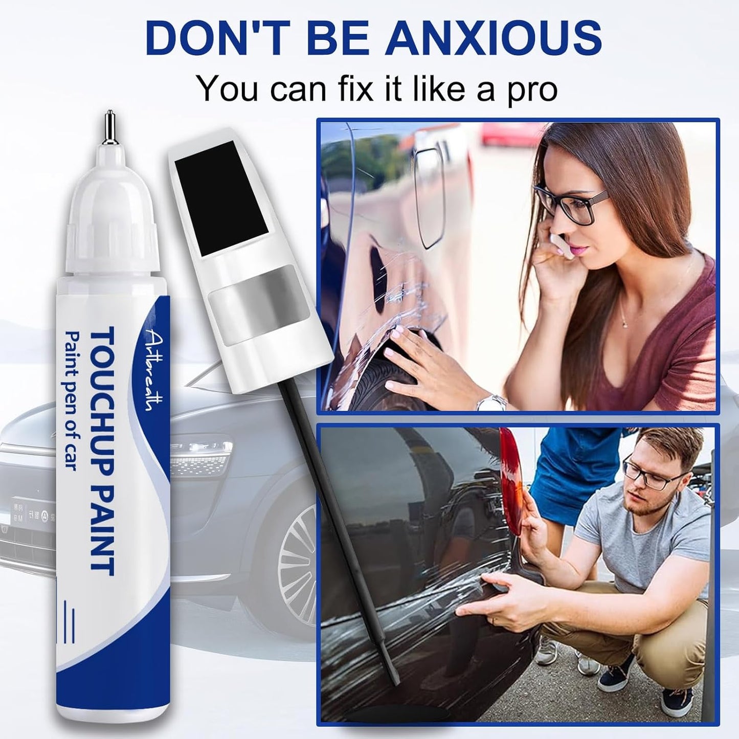 Canyon River Blue Metallic(B-640M) Touch Up Paint for Honda-Exact Match–Chips and Nicks Car Paint Scratch Repair Kit Automotive Paint Pen for CR-V/CIVIC/Accord/HR-V/Pilot/Odyssey/Ridgeline/Passport