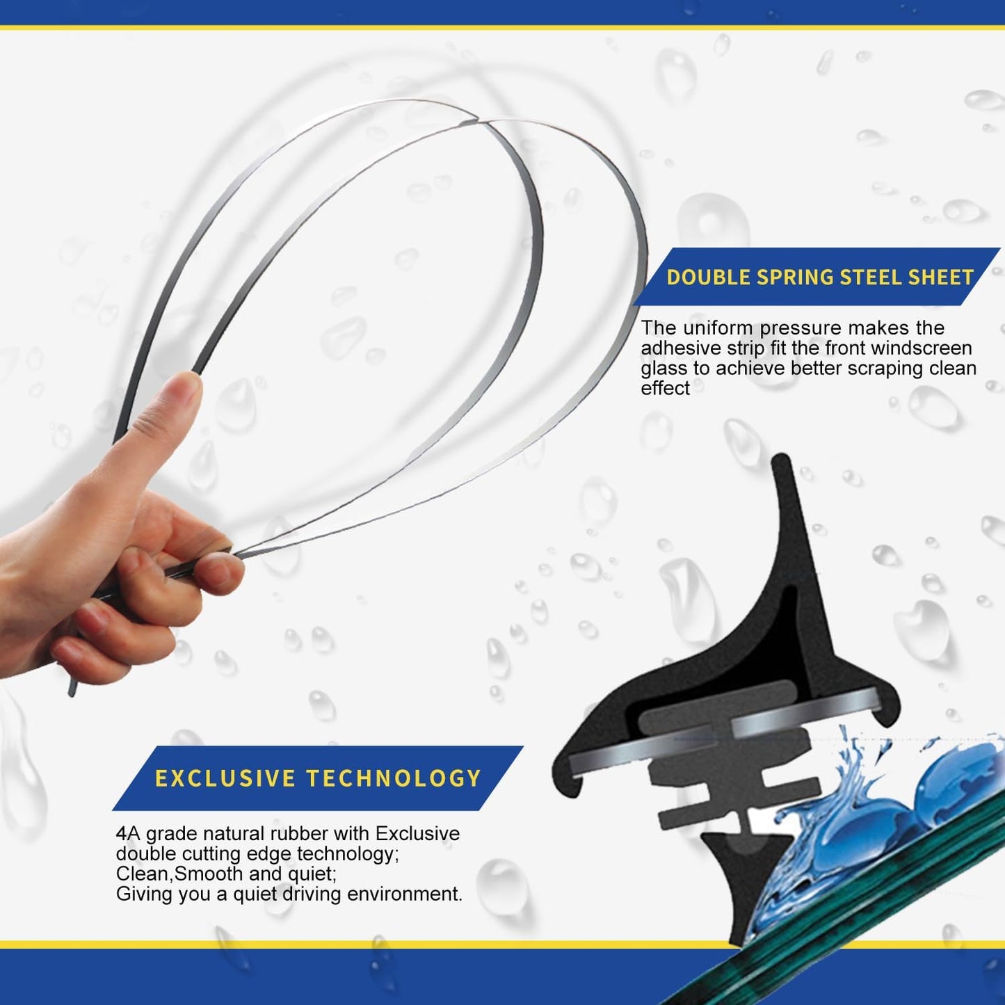 3 wipers Replacement For 2012 2011 2010 2009 2008 Ford Escape Original Equipment Replacement Windshield Wiper Blades Set 20"+20" +12" (Set of 3) Pinch Tab