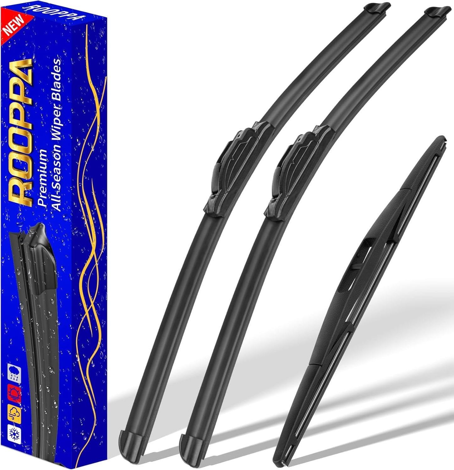 3 wipers Replacement for 2016-2021 2022 Honda Pilot, Windshield Wiper Blades Original Equipment Replacement - 26"/24"/14" (Set of 3) U/J HOOK