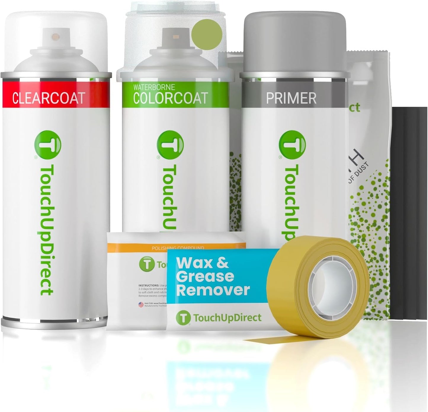 TouchUpDirect 5C3 Lime Rush Compatible with Toyota Exact Match Touch Up Paint Aerosol - Platinum Kit