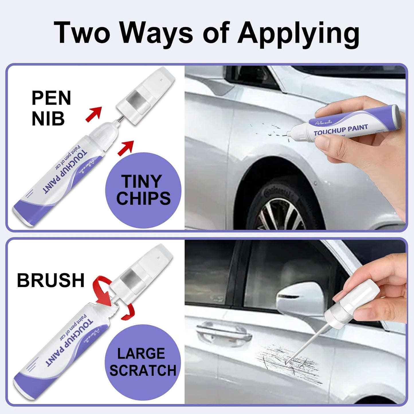 Touch Up Paint for BMW Black Sapphire (475)-Exact Match–Chips and Nicks TouchUp Paint Pen Scratch Repair Car Accessories Car Paint Pen for Erase Car Scratches