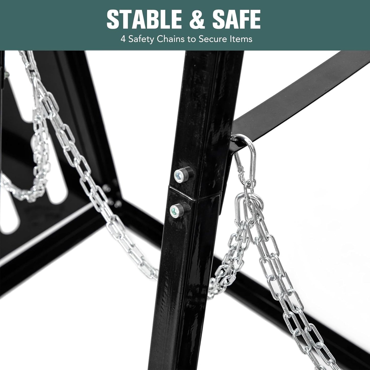 Vertical Bar Rack 1500 LB Capacity, 4 Bays Storage Rack 47" W x 24" D x 60" H, Long Parts Metal Rack, Lumber Storage Rack for Garage Storage, Black