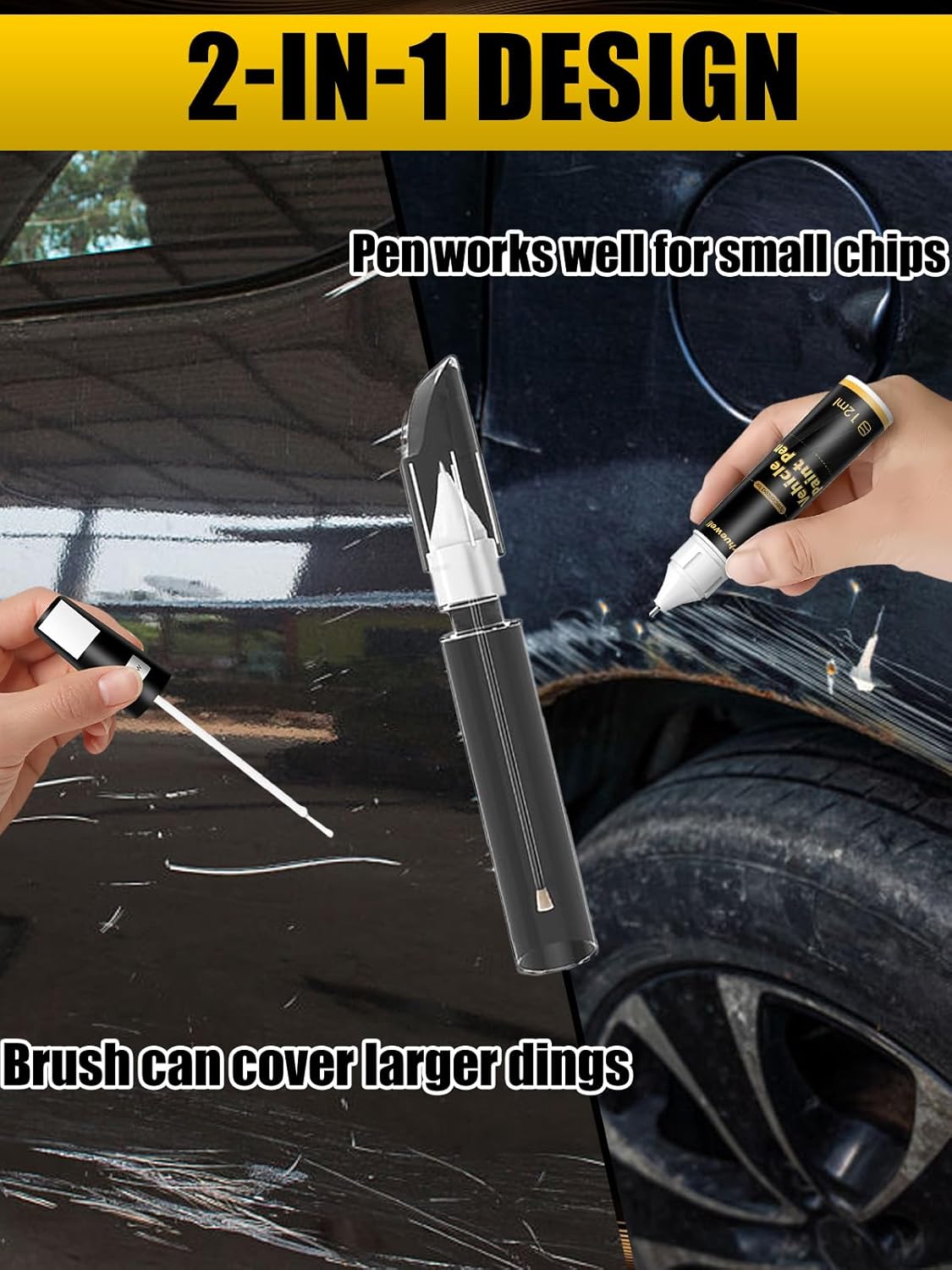 Platinum Graphite Metallic(K51) Touch Up Paint Compatible with Nissan, Exact Match Car Paint Pen Automotive Scratch Repair Remover Kit Quick & Easy Solution for Vehile Chips and Nicks