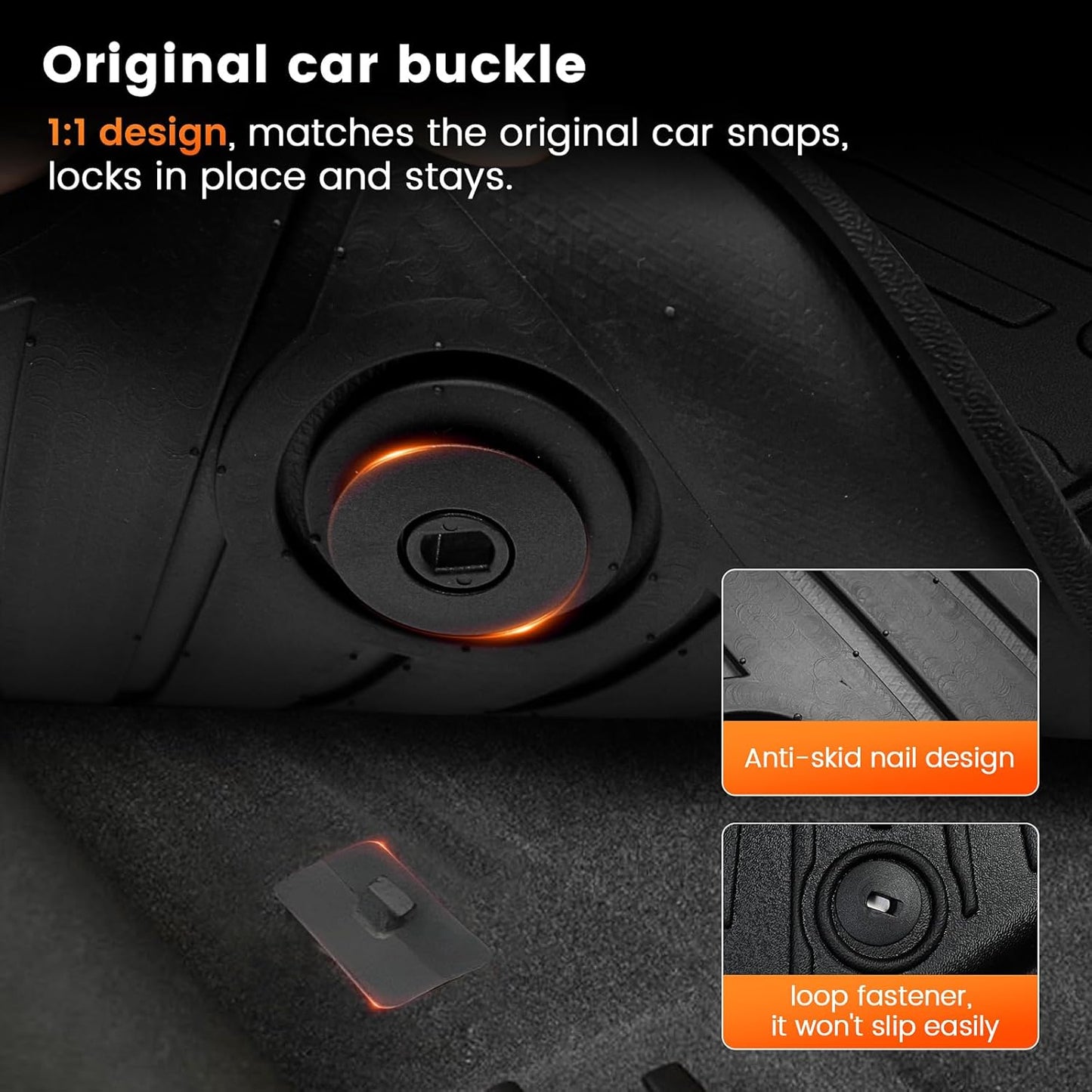 KMF Custom Fit Floor Mats for KIA K4 2025 Accessories, K4 Car Mat All Weather TPE Waterproof Car Floor Liners - Front & Rear 2 Row, LX, LXS, EX, and GT-line Turbo Anti-Slip Deep Grooves Car Mats