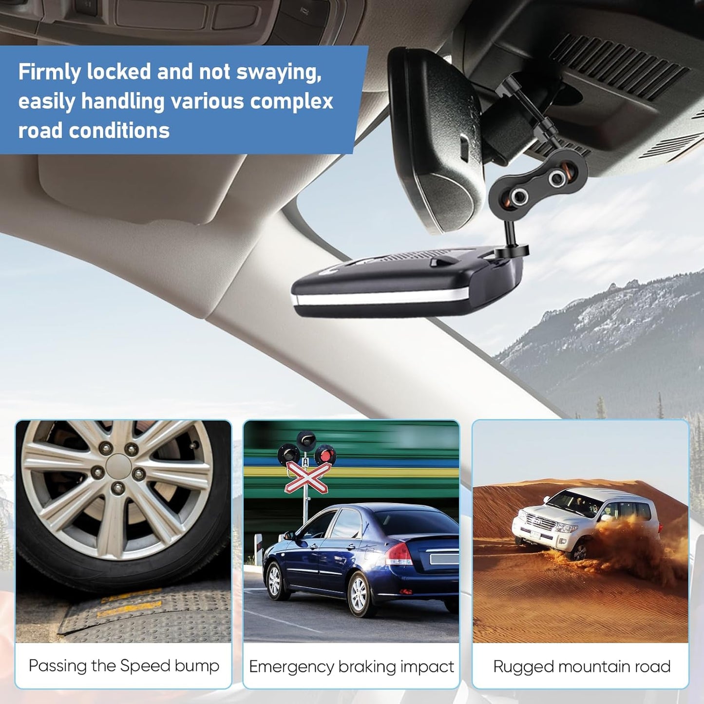 Radar Detector Mount Rearview Mirror Bracket, Car Truck Mirror Radar Mount Bracket, Aluminum Rearview Mirror Rod Mount (for Escort Max / Max2/ MAX360 Radar )