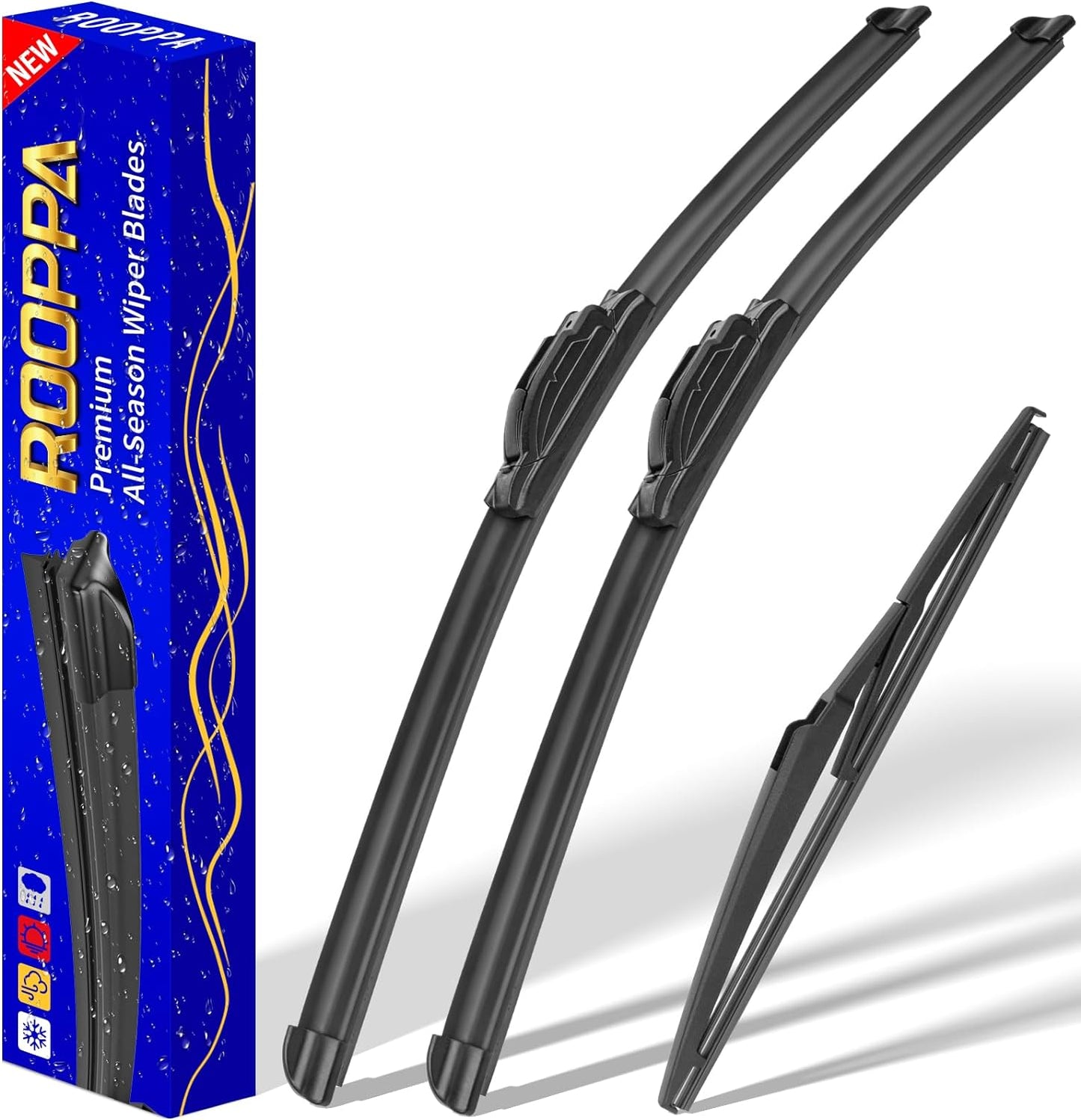 3 wipers Replacement for 2008-2019 Toyota Highlander/2011-2021 Lexus GX460, Windshield Wiper Blades Original Equipment Replacement - 26"/20"/12" (Set of 3) U/J HOOK