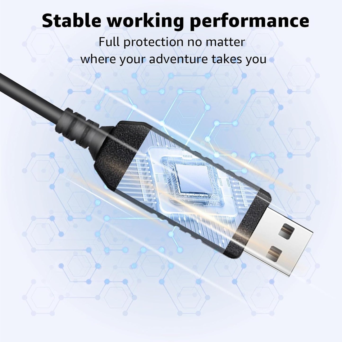 USB to DC3.5 Plug Radar Detector Power Cable, USB 5V-12V Power Cable Compatible with Cobra RAD 480i, 350, 380, Uniden DFR1, DFR3, DFR5, Whistler, & Radenso Pro M Radar Detectors (8.2FT Length)