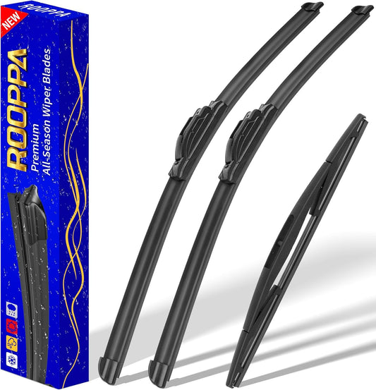 3 wipers Replacement for 2014-2018 BMW X5, Windshield Wiper Blades Original Equipment Replacement - 24"/20"/12" (Set of 3) U/J HOOK