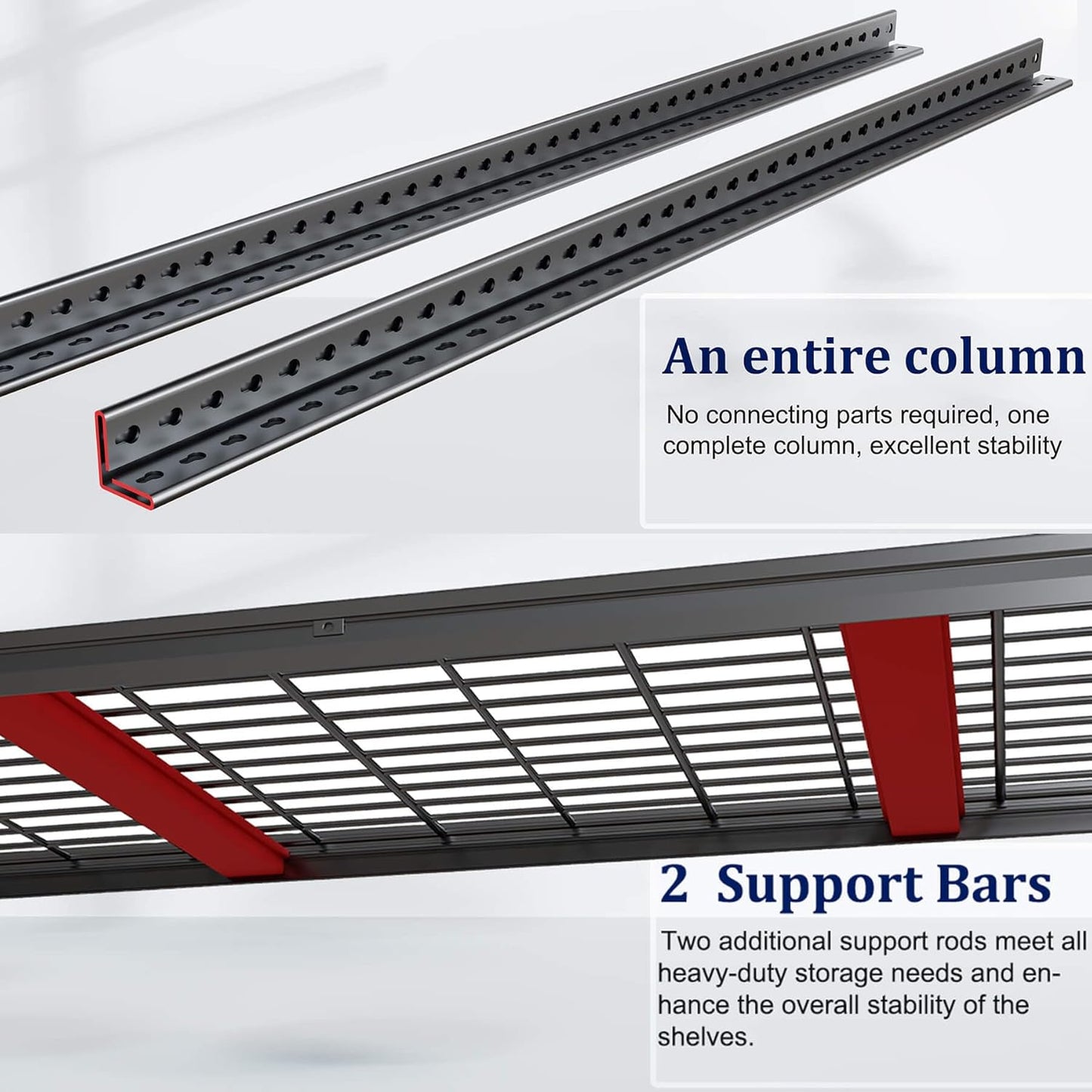 72" W Storage Shelves Heavy Duty Garage Shelving 30" D Metal Shelving Unit, 4 Tier Adjustable Shelves, 5000LBS Steel Industrial Shelving for Basement Warehouse Commercial, 2 Pack
