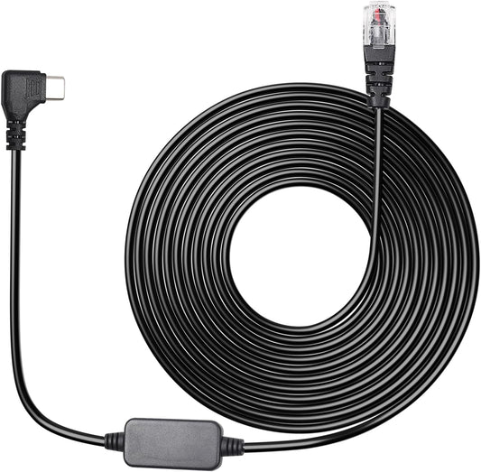 Type-c to RJ11 Radar Detector Power Cable,DC 5V-12V Power Cable Replacement for Uniden, Escort, Radenso XP, Beltronics & Whistler Radar Detectors (13FT Length)