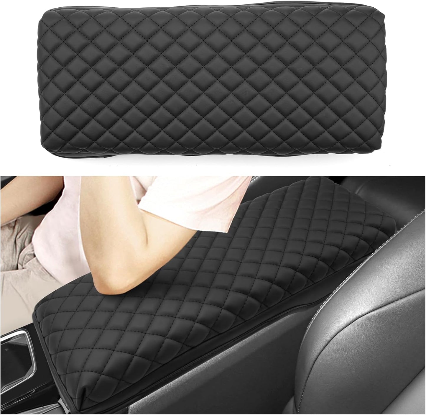 SXCY for 2025 Toyota Camry Armrest Cover for Toyota Camry 2025 Accessories 2025 Camry Center Console Cover 2024 Camry Middle Console Cover (25 Camry Armrest Pad(Rhombus Style))