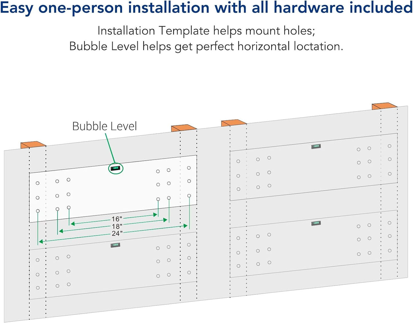 FLEXIMOUNTS 12-inch-by-72-inch Wall Shelf Garage Storage Rack Wall Mounted Floating Shelves,1x6ft ,white, 2-Pack