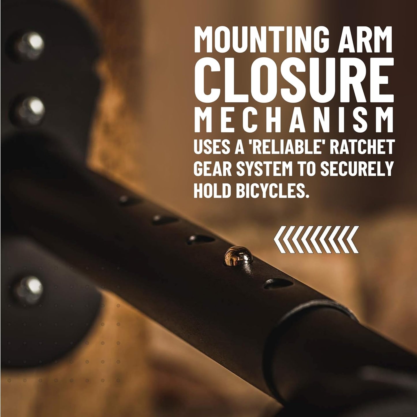 Pro-Bike Tool Bike Wall Mount - Adjustable Hanging Arms Horizontal Bike Rack - for Almost Every Bike - Bike Wall Hanger with Durable Metal Construction - Black/Red - Set of 2