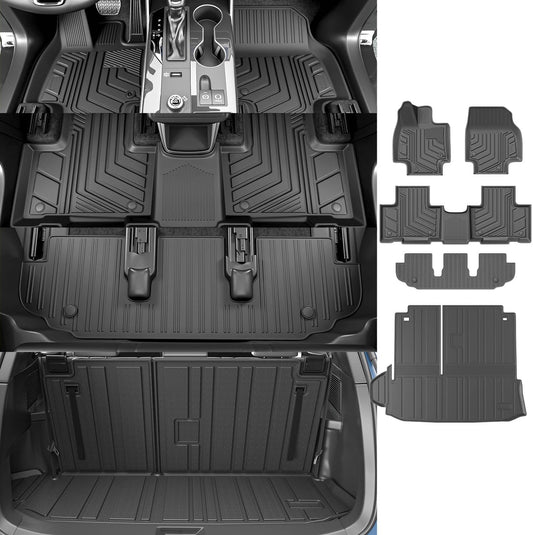 powoq Floor Mat Compatible with 2020-2025 Toyota Highlander Cargo Mat Trunk Liner Cargo Liner Replacement for 2020-2025 Toyota Highlander Accessories
