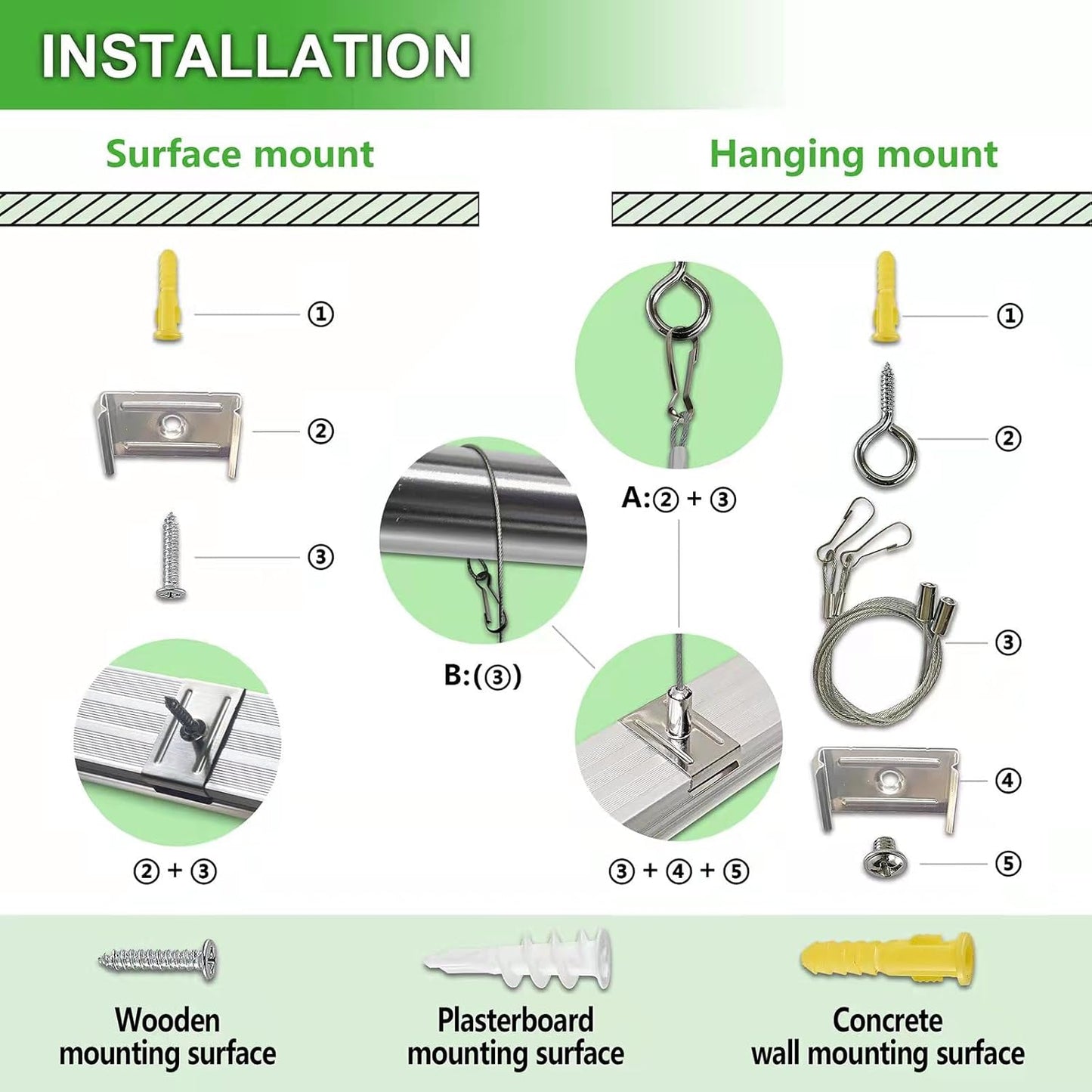 8Pack 4FT LED Shop Light Garage Lights,50W 6000K 7500LM White Light,Hanging/Surface Mount,T8 4FT Tube Lamp for Warehouse Workshop Basement,Linkable LED Shop Lights,Plug and Play