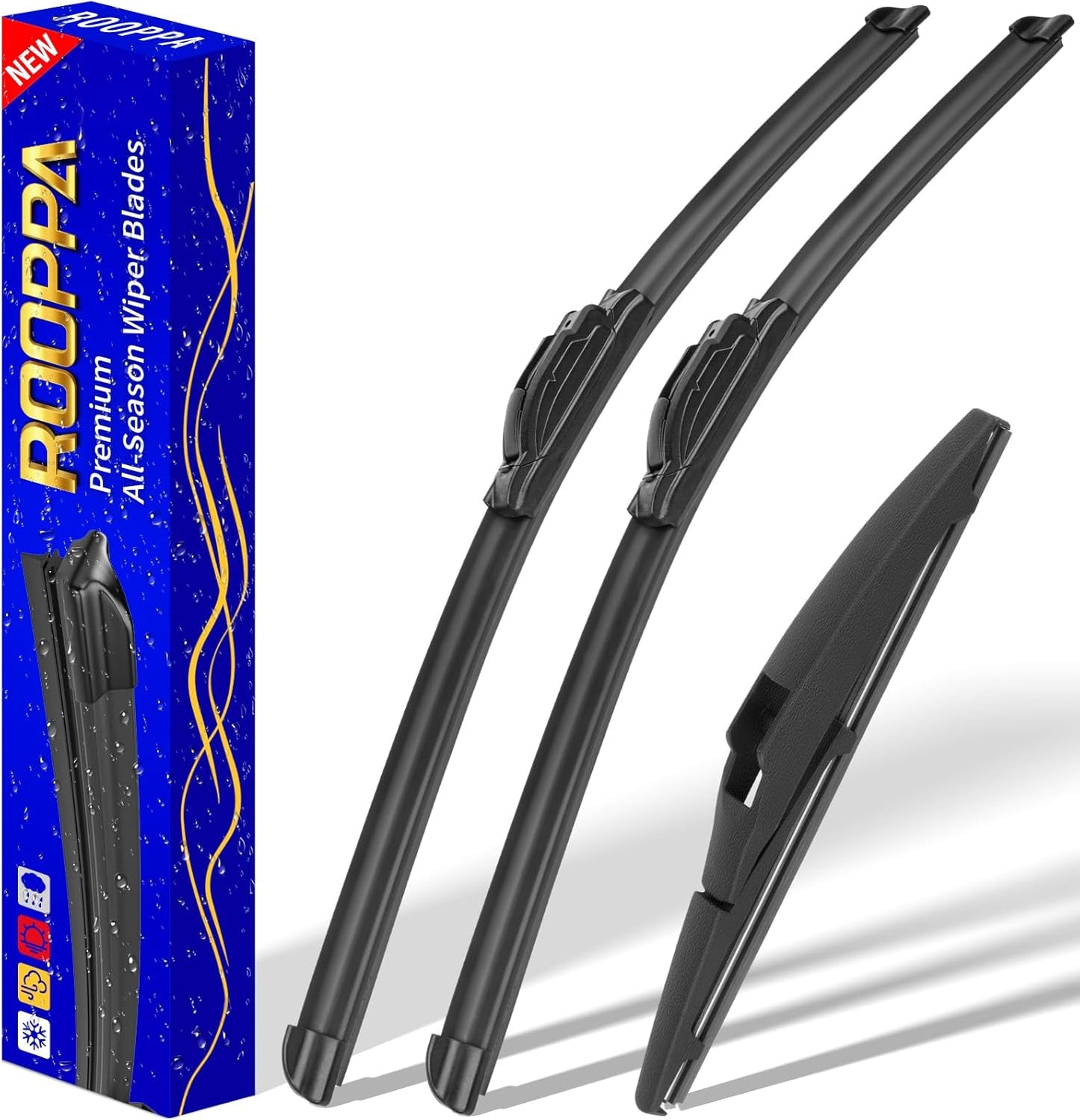 3 wipers Replacement for 2012-2019 Toyota Prius C, Windshield Wiper Blades Original Equipment Replacement - 28"/14"/8" (Set of 3) U/J HOOK