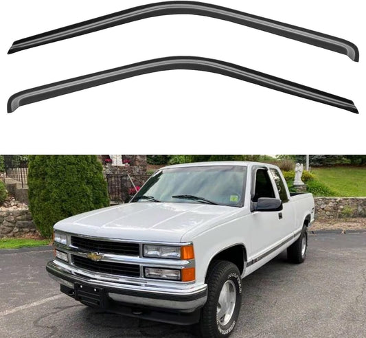 Window Visors Rain Guards for 1988-1999 Chevy/GMC C/K 1500/2500/3500 Standard Cab, Out-Channel Window Vent Wind Deflectors Visors Shades for 1995-1999 Tahoe, 1992-1994 Blazer Regular Cab, 2pcs