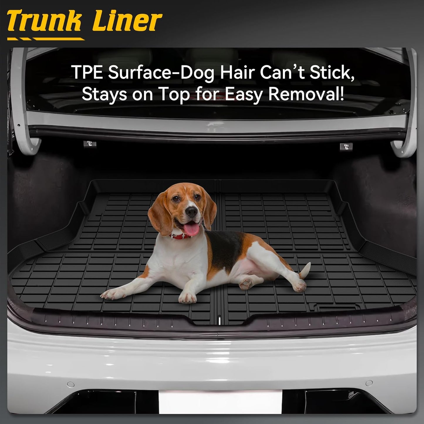 Floor Mats & Cargo Mat Custom Fit for KIA K4 2025 Accessories All-Weather TPE Car Mats and Anti-Slip Trunk Mat Fit for KIA K4 2025 1st 2nd Row & Trunk Liner Full Set, Set of 4 Mats Black