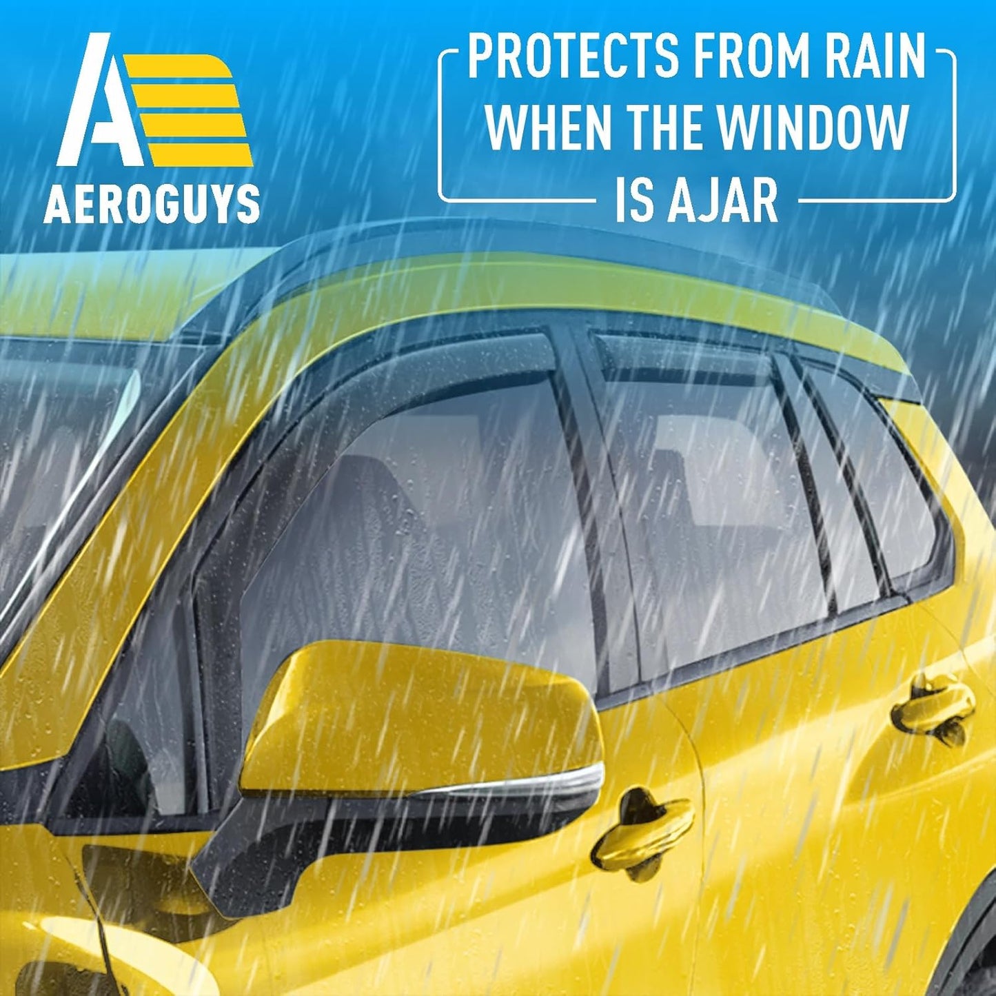 Extra Durable Window Deflectors in-Channel Window Visors Rain Guards Fit for Toyota Corolla Cross 2022-2025, Sun Visors, Wind Vent for Shades, Exterior Car Accessories - 4pcs. AG0493