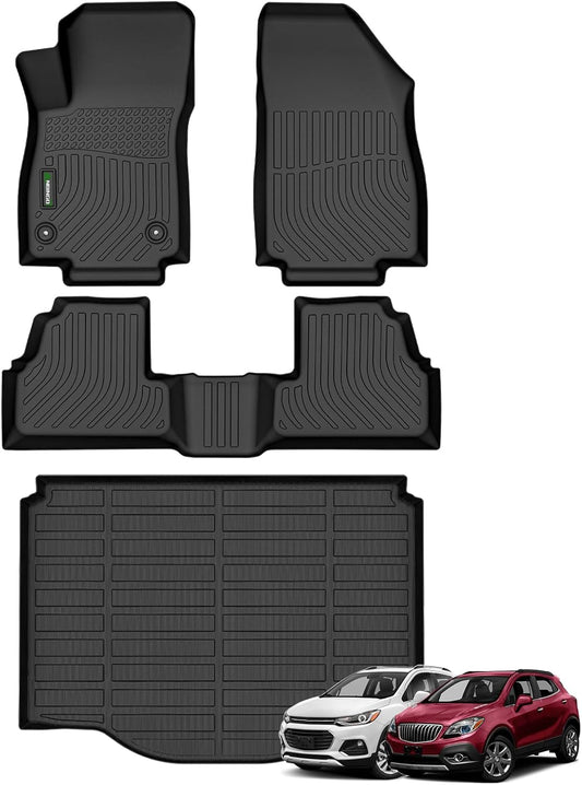 ANBINGO® Floor Mats & Cargo Liner for 2014-2022 Chevrolet Trax/Buick Encore 2013-2022 TPE All Weather Car Floor Liners Waterproof Non-Slip, Full Set