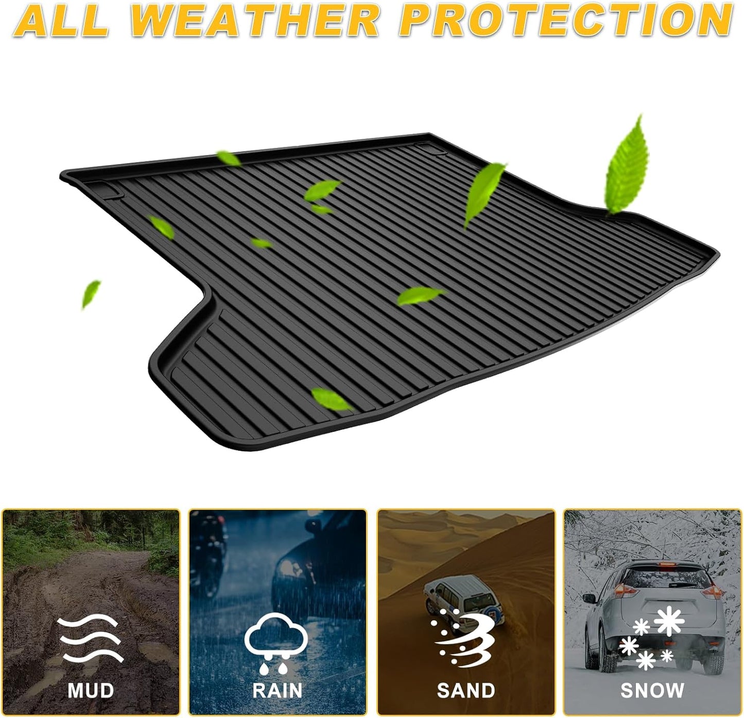 Original Cargo Liner Fit for Honda HRV HR-V AWD 2016-2022: All Weather Protection Heavy Duty Trunk Liner - Anti-Slip Waterproof TPE Rubber Rear Cargo Car Liner HRV Cargo Mat Accessories Black