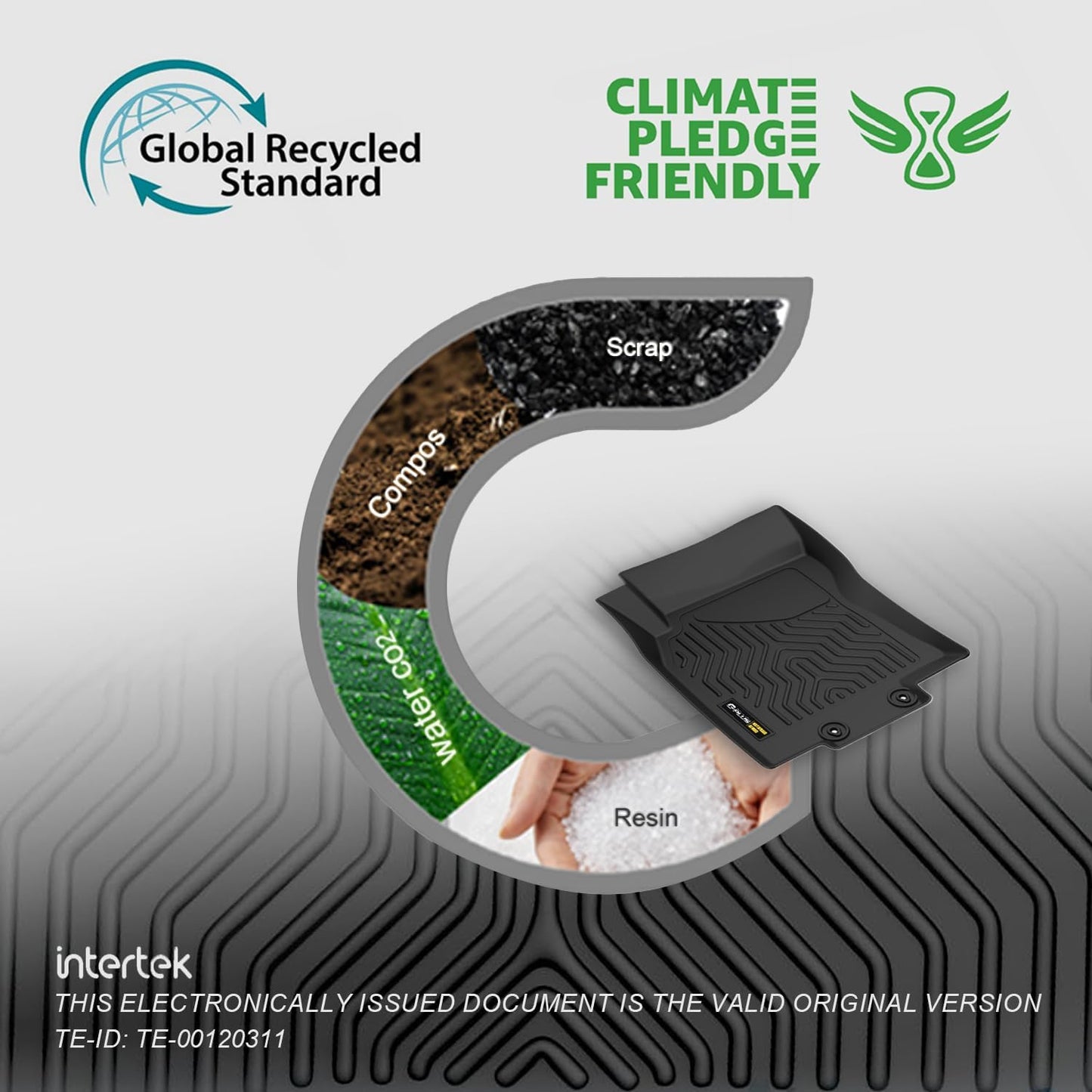 G-PLUS Floor Mats Fit for Toyota Tacoma 2016-2023 Double Cab(Only Fit Automatic) TPE All Weather Custom Fit Floor Liners for Tacoma 1st & 2nd Row Car Floor Mats Accessories