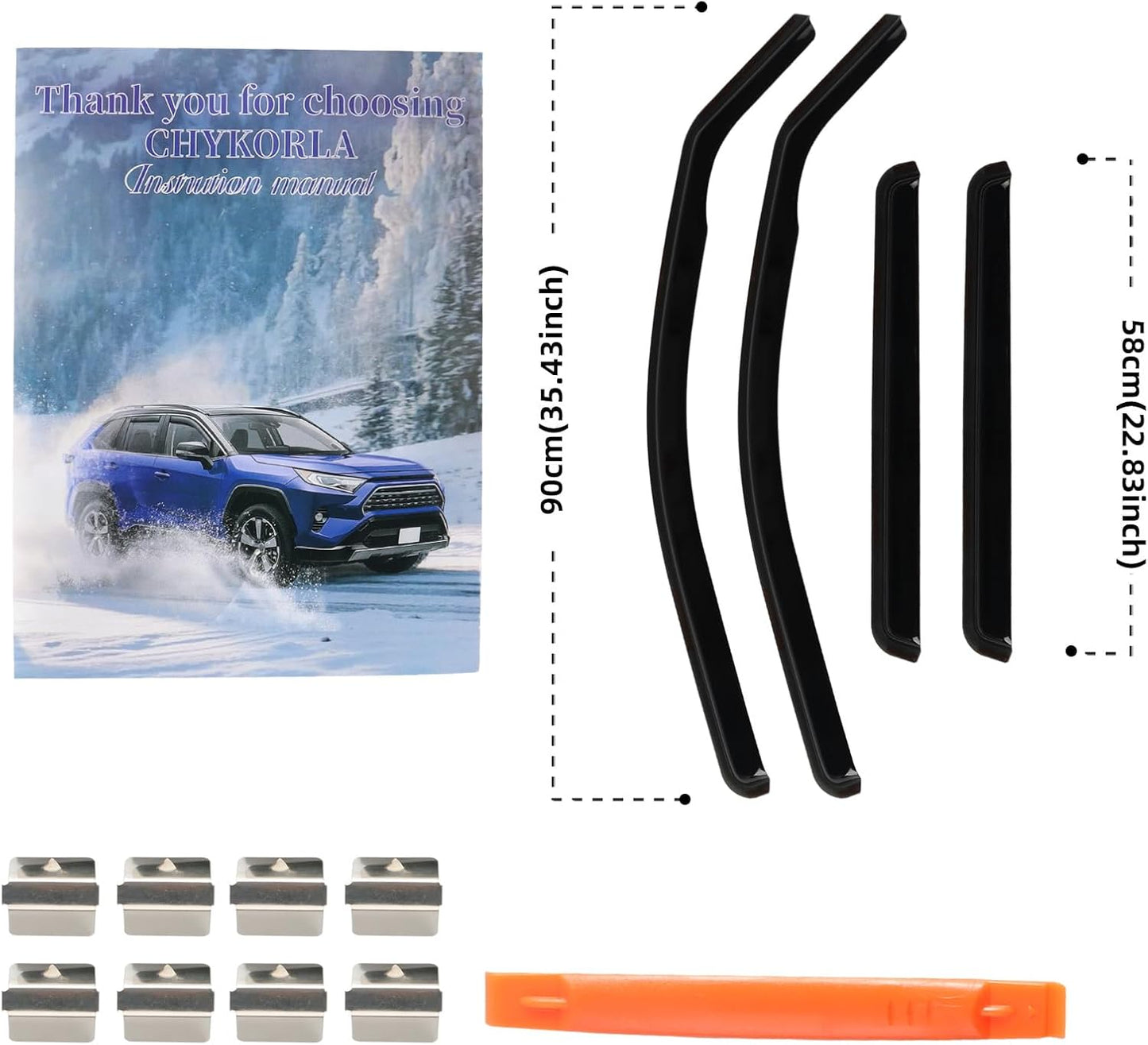 4PCS in-Channel Rain Guards Fit for Ford Maverick 2022 2023 2024 2025, Front and Rear Window Visors Wind Deflectors, Vent Shade Weather Shield for 2022-2025 Maverick Accessories