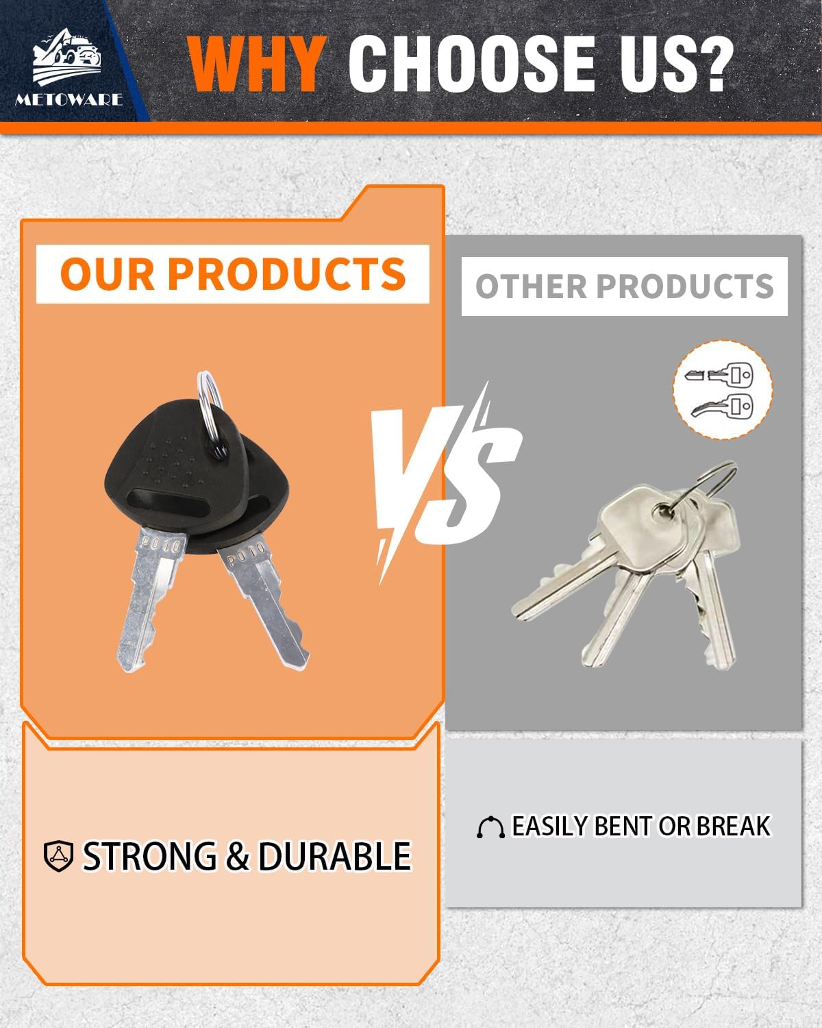 METOWARE Right-Angle Receiver Lock for Class I-IV, Stainless Steel, 1/2” and 5/8” Dual Bent Pin, Compatible with Most Hitches for Trailer Truck Car