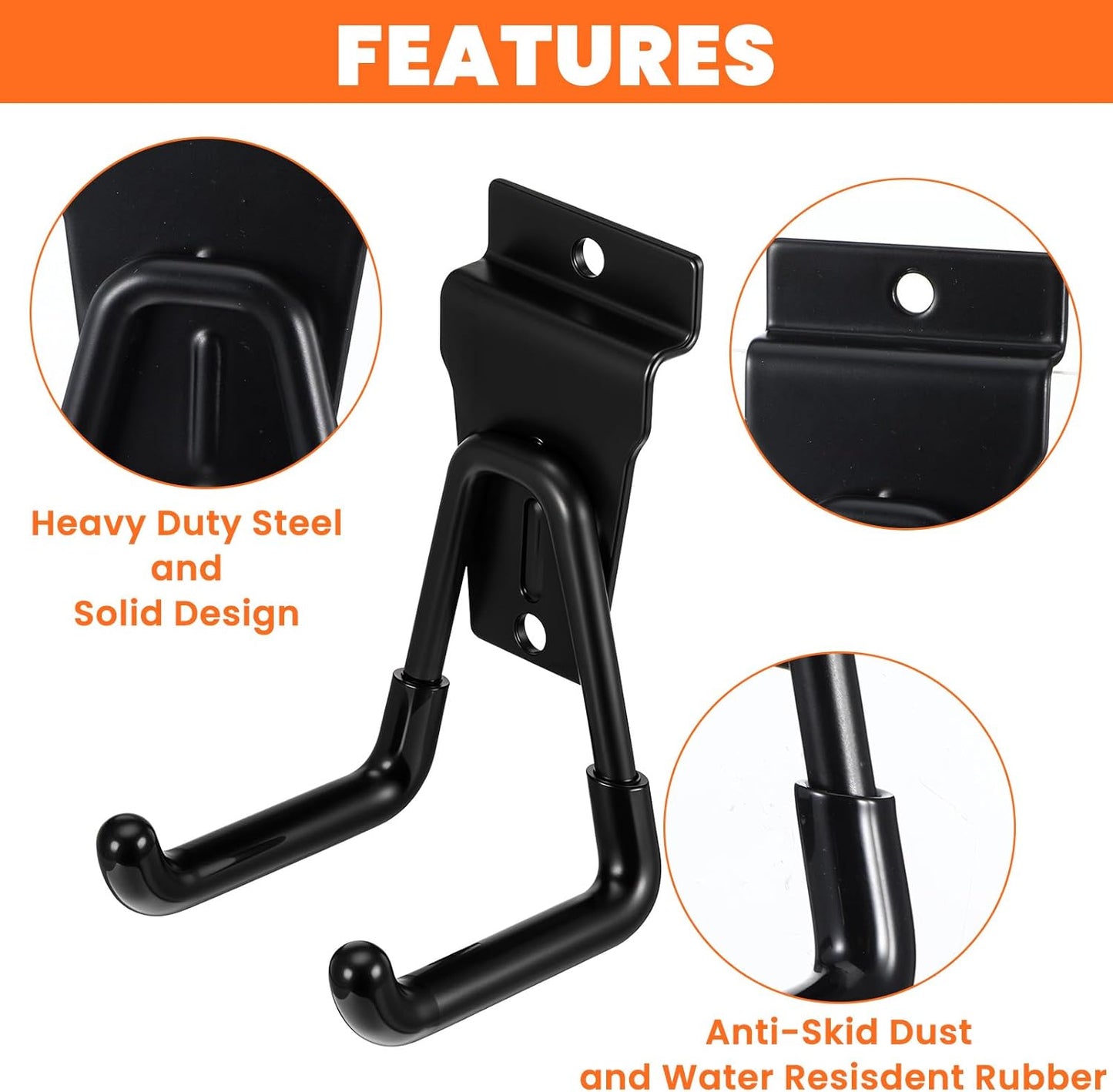 12 Pack Slatwall Hooks Heavy Duty Slatwall Accessories Garage Slatwall Hooks and Hangers Small U Hook